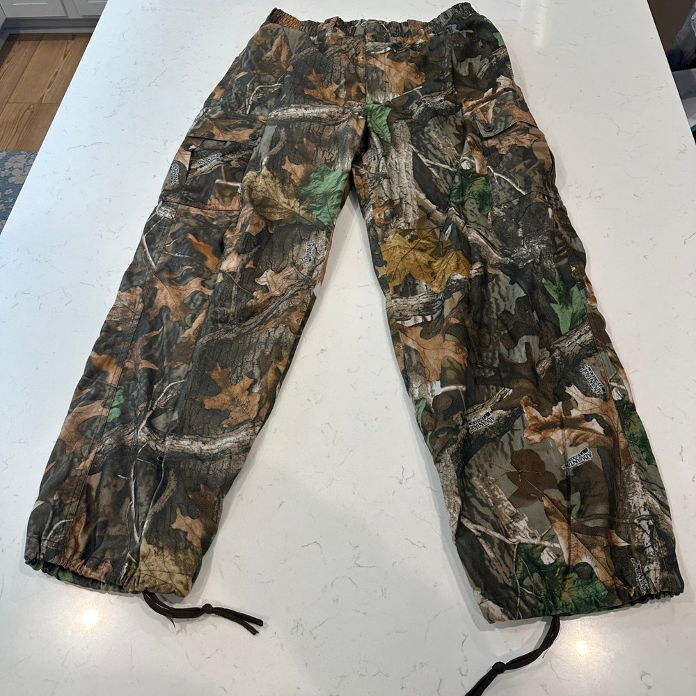10X American Mens Advantage Timber Camo Cargo Pants Lined Wide Leg HuntingLarge